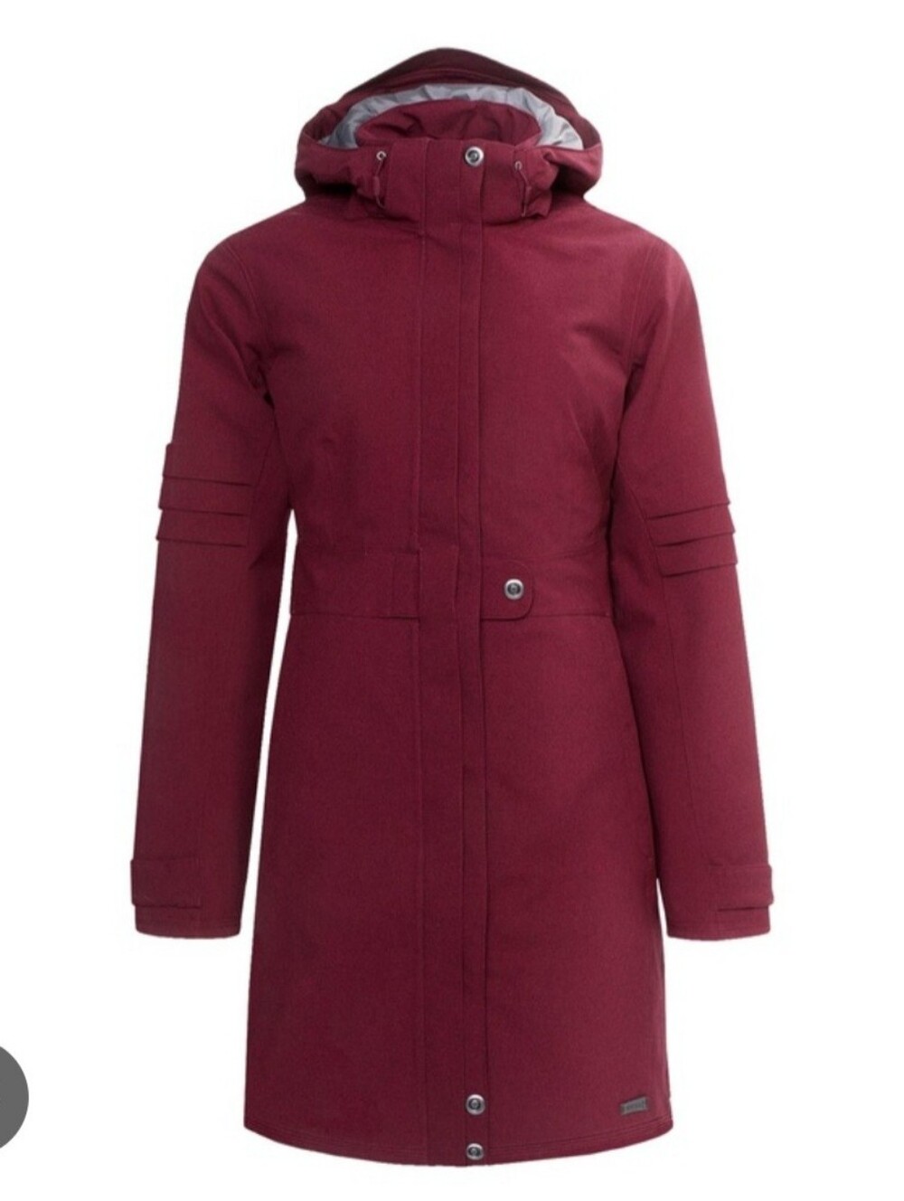 Merrell Women Opti-Shell Red Long Removable Hooded Jacket Size XS